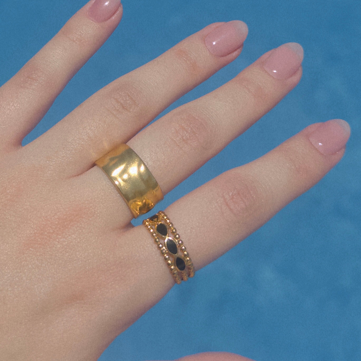 Anillo Bolitas Black