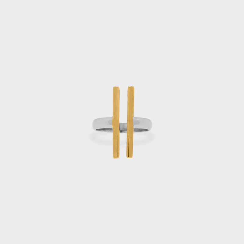 Anillo Lines Bicolor
