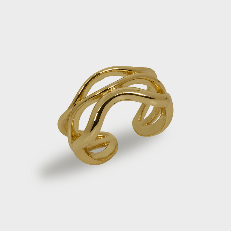 Anillo Ajustable Ondas de Copper (TF1C098)