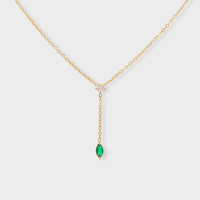 Cadena Lariat Esmeralda