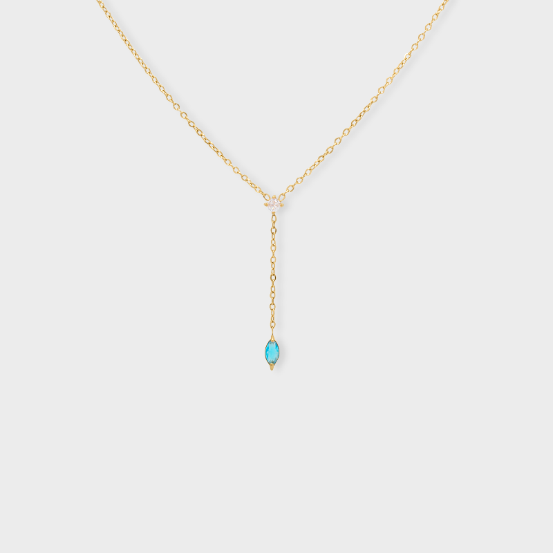 Cadena Lariat Celeste