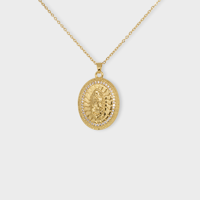 Collar Virgen Guadalupe Ovalado