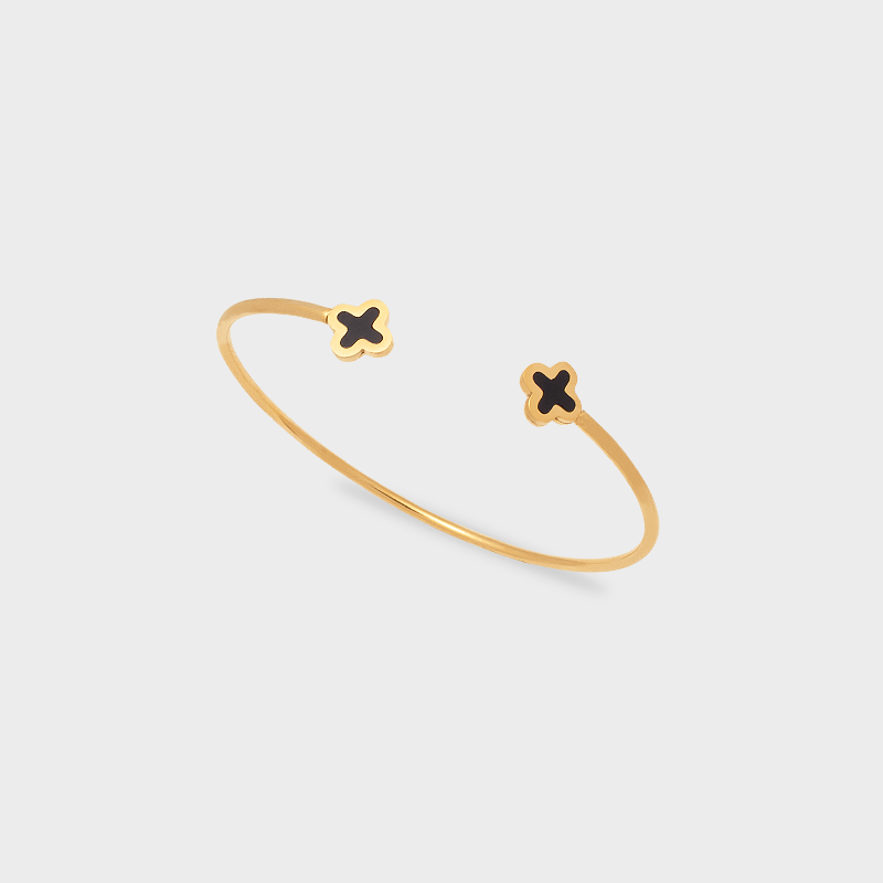 Brazalete Flores Negra