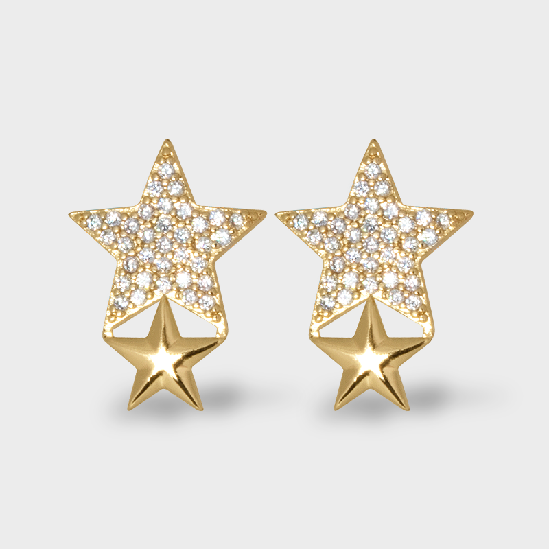 Arete Doble Estrellas de Copper (TF7C764)