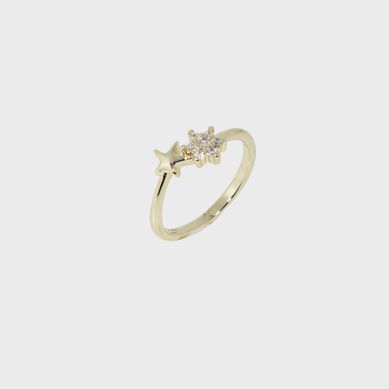 Anillo Estrella y Flor de Copper (TF1C051)